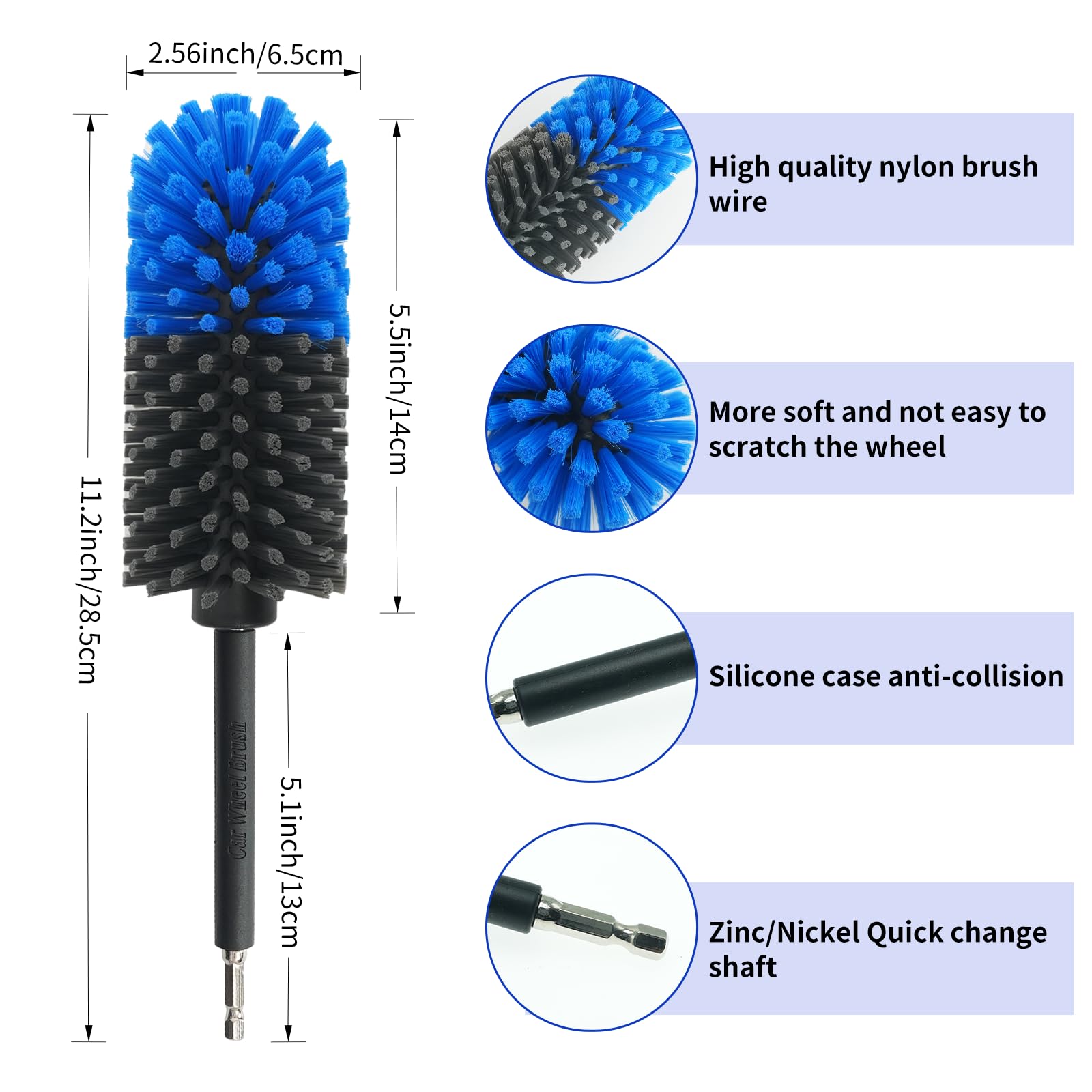 Soft Wheel Brush for Car - No Scratches -3 Soft Wheel Brush for Car - No Scratches -3