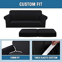 Vista 4 de H.VERSAILTEX Fundas de Sofá Elásticas para Cojines Fundas de Sofá para Muebles de Sala Fundas Protectoras