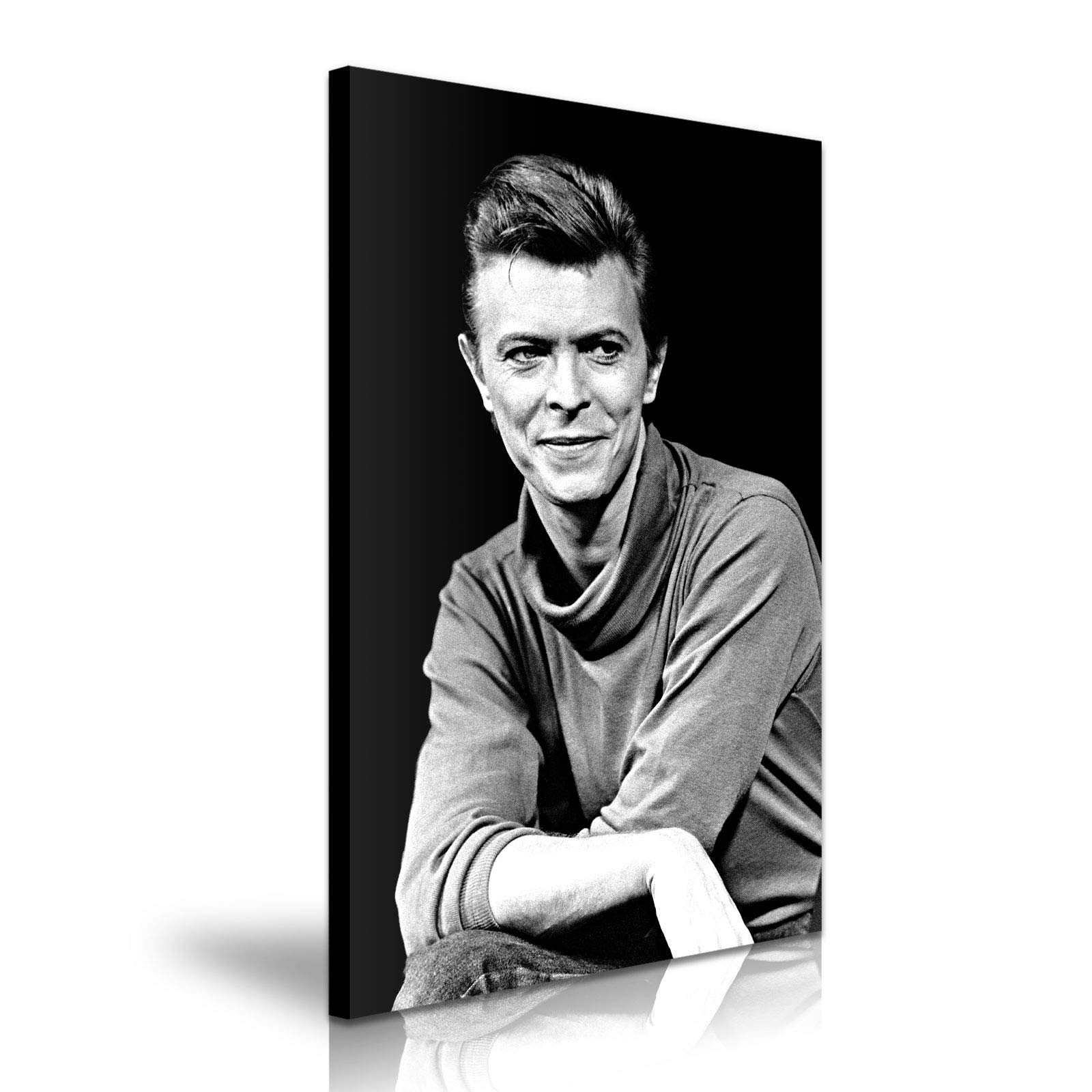David Bowie Black and White Canvas Wall Art Picture Print Best Gift For Modern Family Home Office Hotel Decoration (XS: 20cm X 31cm)