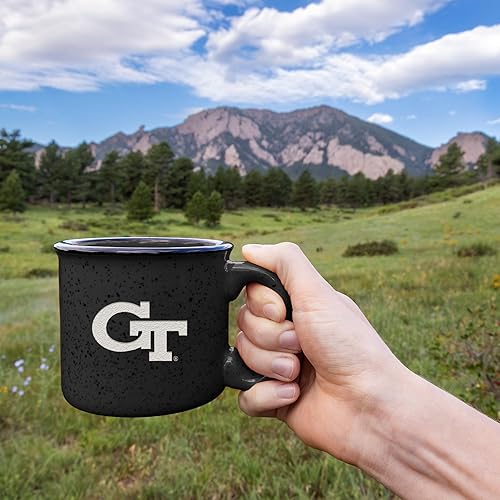 Miniatura 317 de Rico Industries NCAA Utah Utes - Taza de café personalizada de 12 onzas con logotipo grabado con láser profundo, taza de cerámica para acampar con