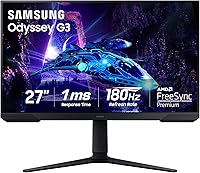 Samsung Odyssey G3 27" FHD 180Hz 1ms Gaming Monitor - AMD FreeSync, Black Equalizer, Adjustable Stand LS27DG302ENXZA