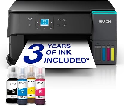 Epson EcoTank ET-2955 A4 Multifunction Wi-Fi Ink Tank Printer, With Up To 3 Years Of Ink Included, Black