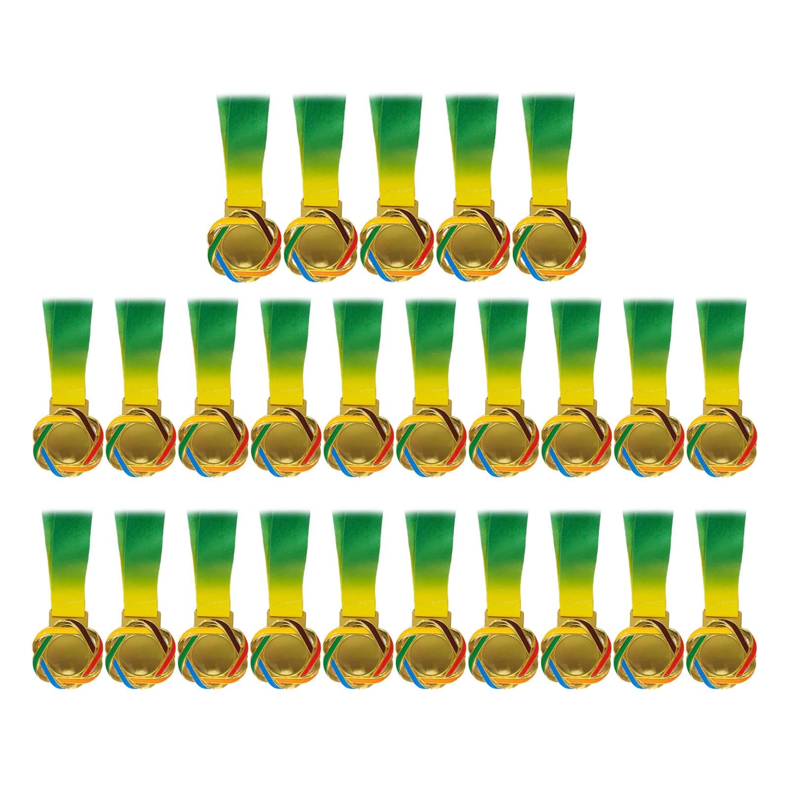 25 Stück medaillen mit Halsband Belohnungspreise Preismedaillen Spielpreise für Schüler Partygeschenk Schule Basketball Sport