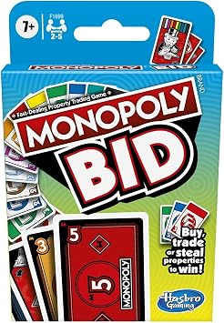 Monopoly Bid Card Game - Buy, Trade or Steal Properties to Win
