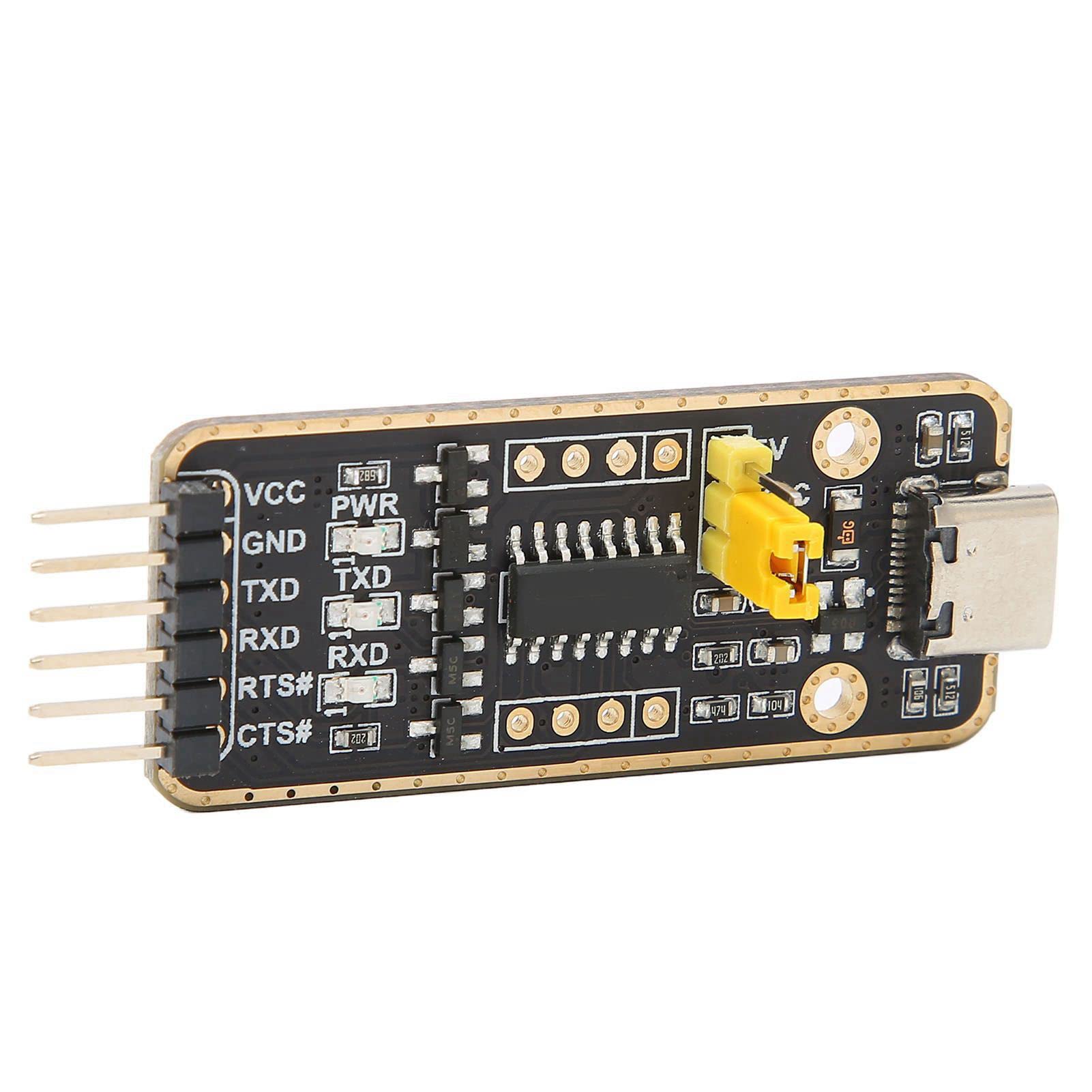 PUSOKEI Adaptateur USB vers UART TTL, Module de Convertisseur Série 6PN, Module de Communication Série Universel, Puce CH343G, Interface USB C, Protection Contre Les Surtensions,