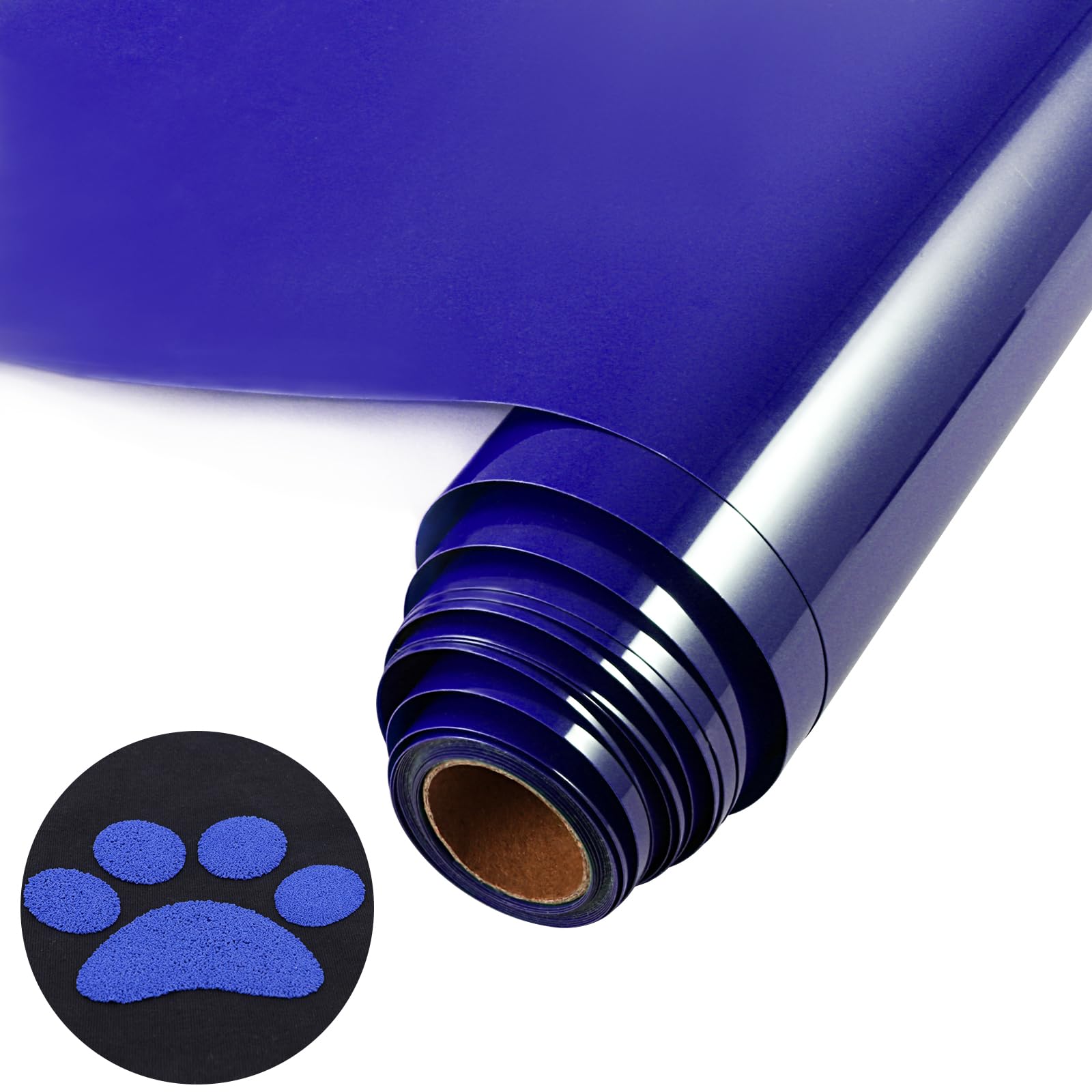 NANAPLUMS Plotterfolie Textil, Neuer 3D-Puff-Vinyl-30,5 x 100 cm Puff HTV Vinylrolle für T-Shirts, 3D-Puff-Hitzetransfer-Vinyl, Einfach zu schneiden