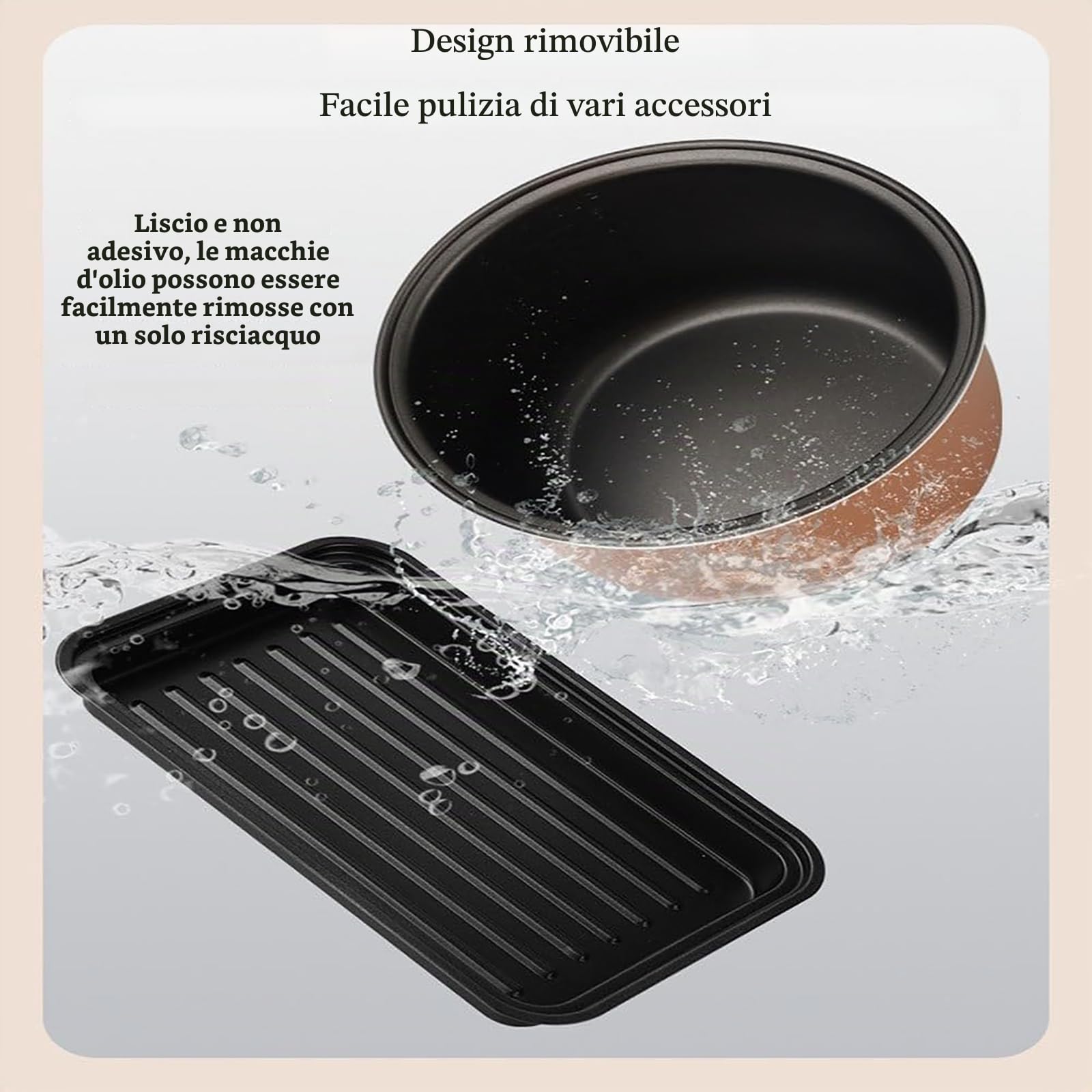 Creatore di Colazione Multifunzione, Stazione per la Colazione con pentola da Cucina 1L, Touch Screen HD, Controllo a Temperatura Indipendente a 2 Strati, fripano Antiaderente,