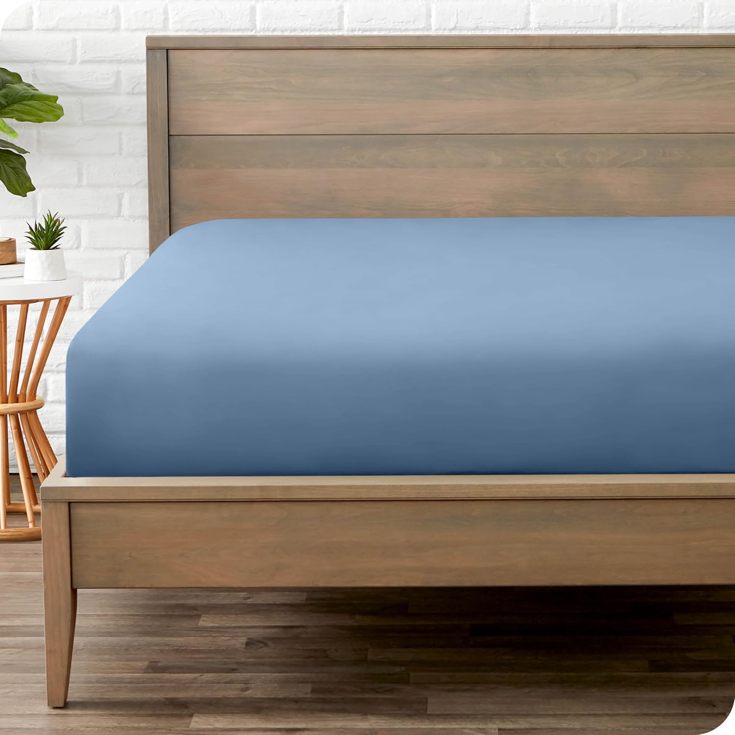 Bare Home Fitted Bottom Sheet Twin XL Size - Premium 1800 Ultra-Soft - Hotel Luxury - Deep Pocket - Durable and Long Lasting (Twin XL, Coronet Blue)