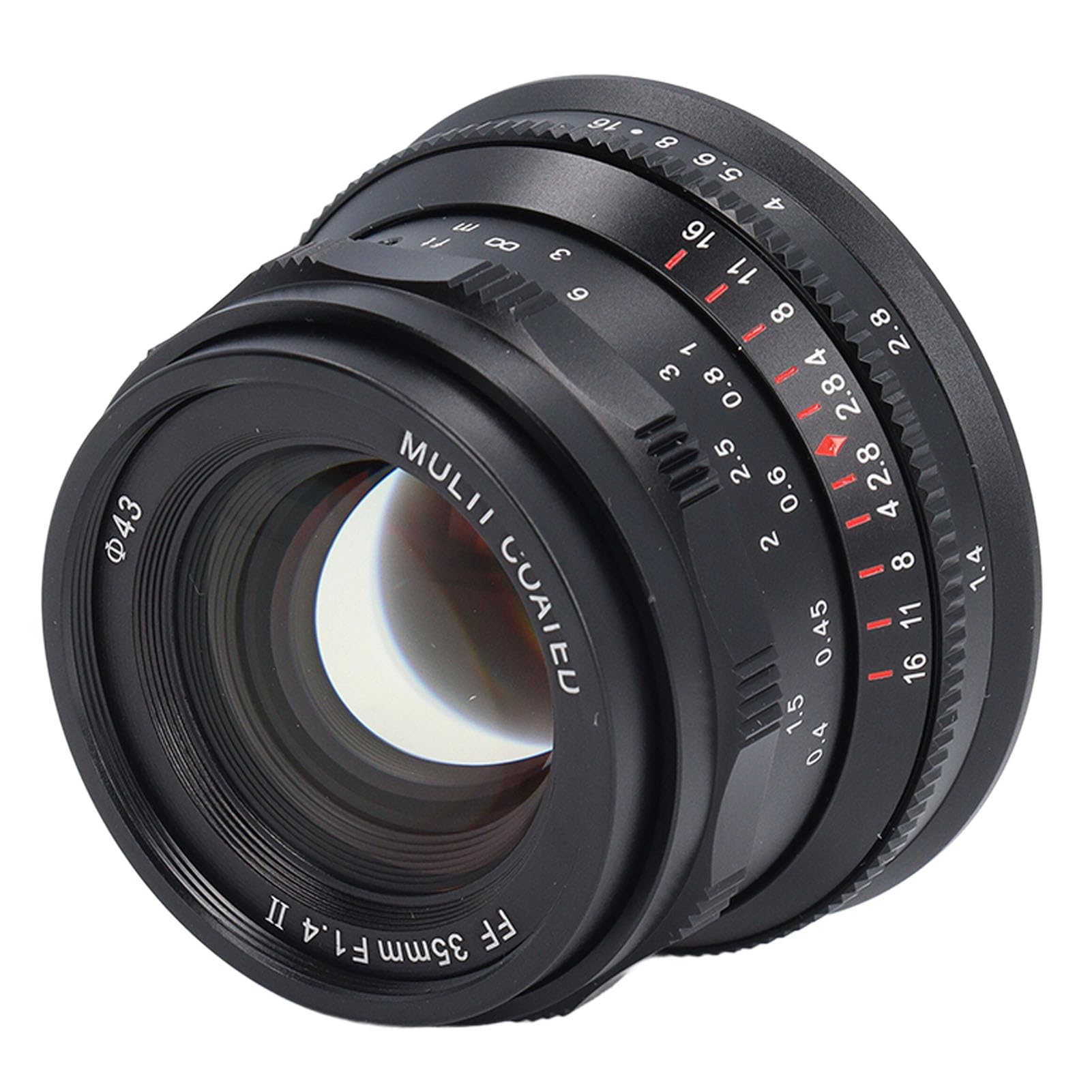 35mm F1.4 Full Frame Portrait Lens, Wide Compatibility, Large Aperture, 7 Layer Optical Coating, Multi Optimization, for SL1 SL2, FP, More Cameras (Black)