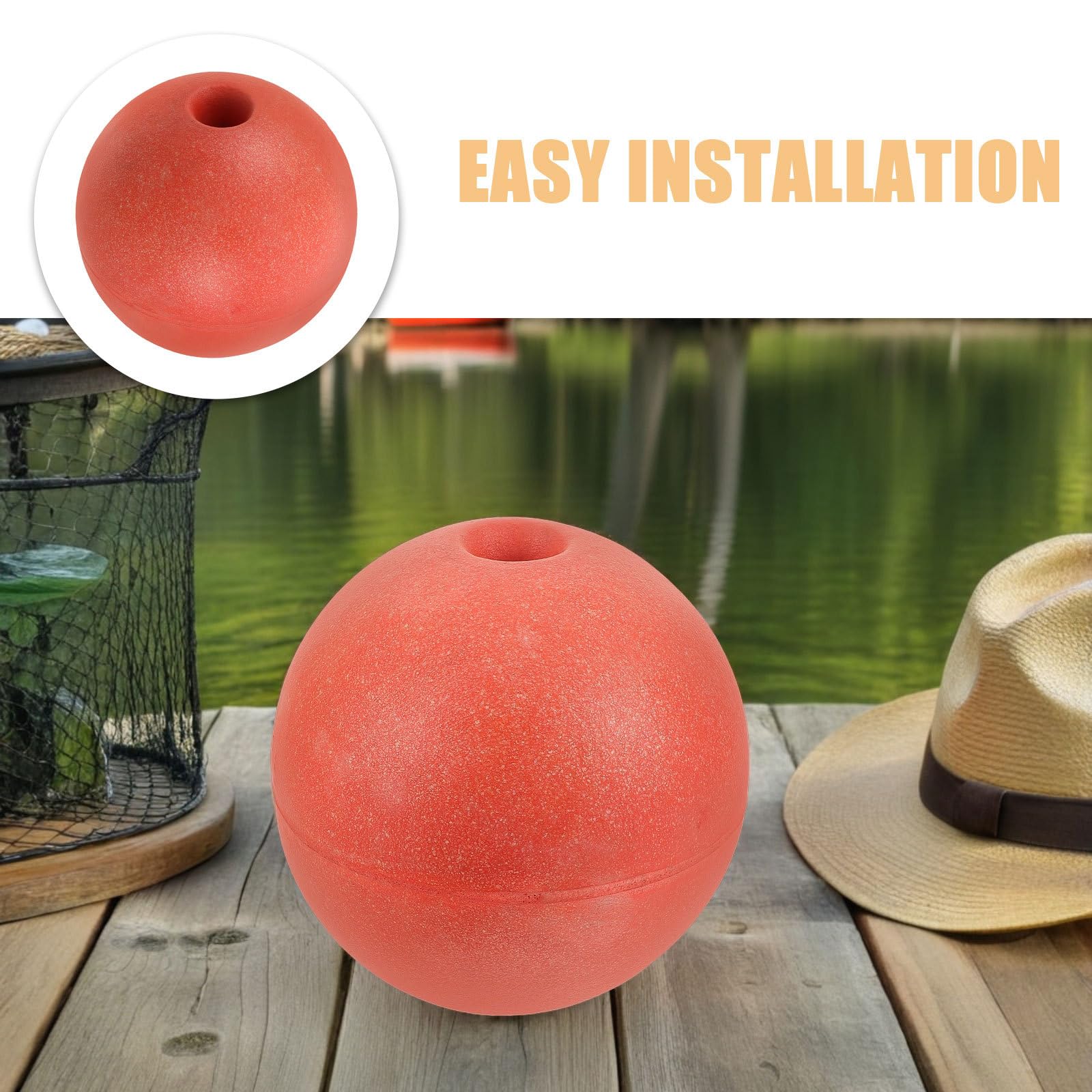 2pièces Flotteurs Mousse Bouées Flottantes pour Filets et Amarrage Accessoires Résistants pour Lac et Mer Bouées de Marquage Rondes Polyvalentes