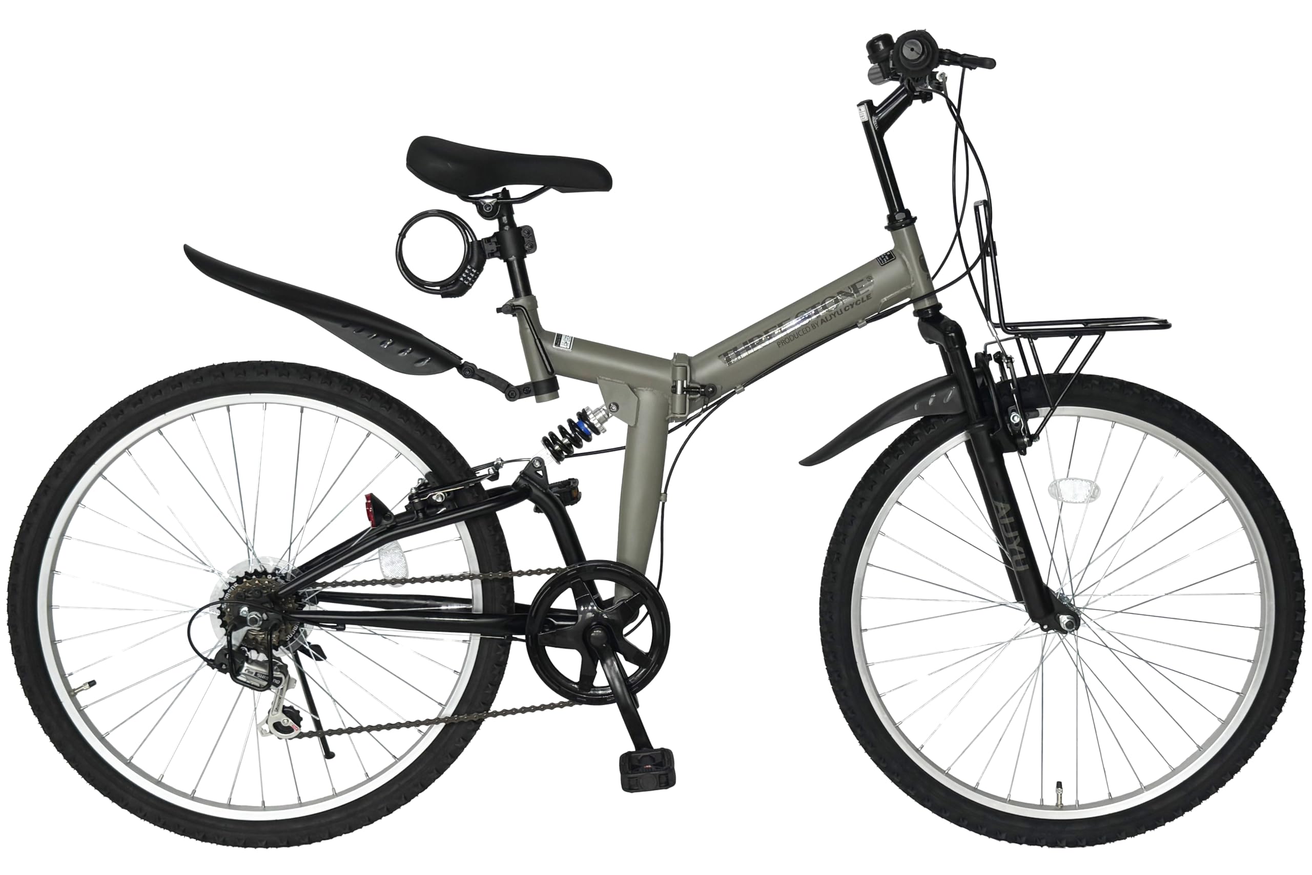 Amazon | THREE STONE 折りたたみ自転車 自転車 26インチ AJ-02 MTB 