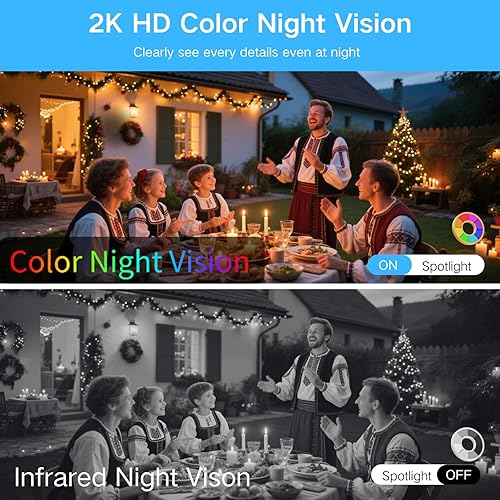 Miniatura 4 de Cámaras de seguridad solares para exteriores, 2K PanTilt 360 View Cámara de seguridad para el hogar inalámbrica SolarBatería 2.4G5.8Ghz WiFi Cámaras