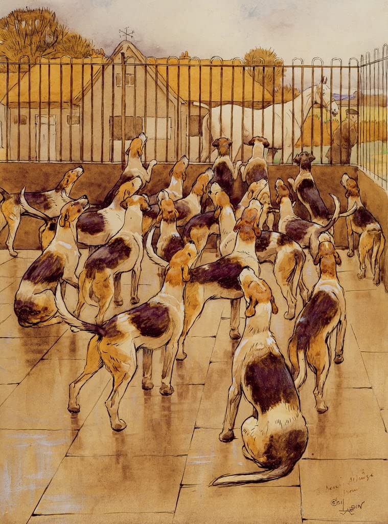 Peinture sur Toile les chiens ont soudainement commencé à hurler pour Habiller un Mur Vide