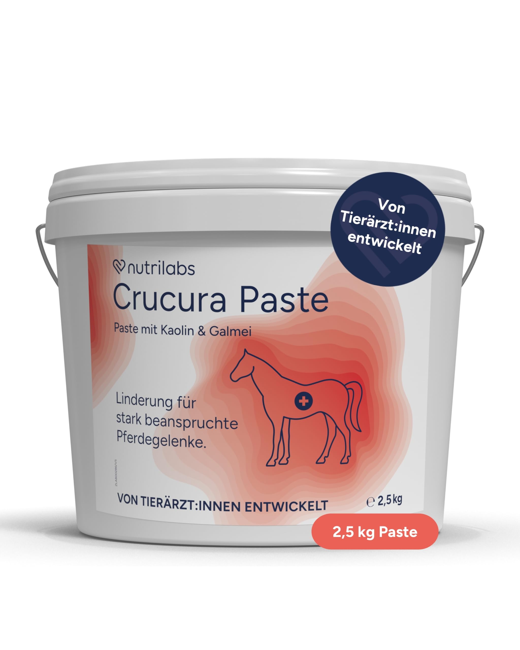 NutriLabs Crucura Gelenk-Paste für Pferde 2,5 kg - mit Bentonit, Kaolin & Galmei - Pferde Gelenkcreme - Creme für Gelenke - Gelenknahrung für Pferde