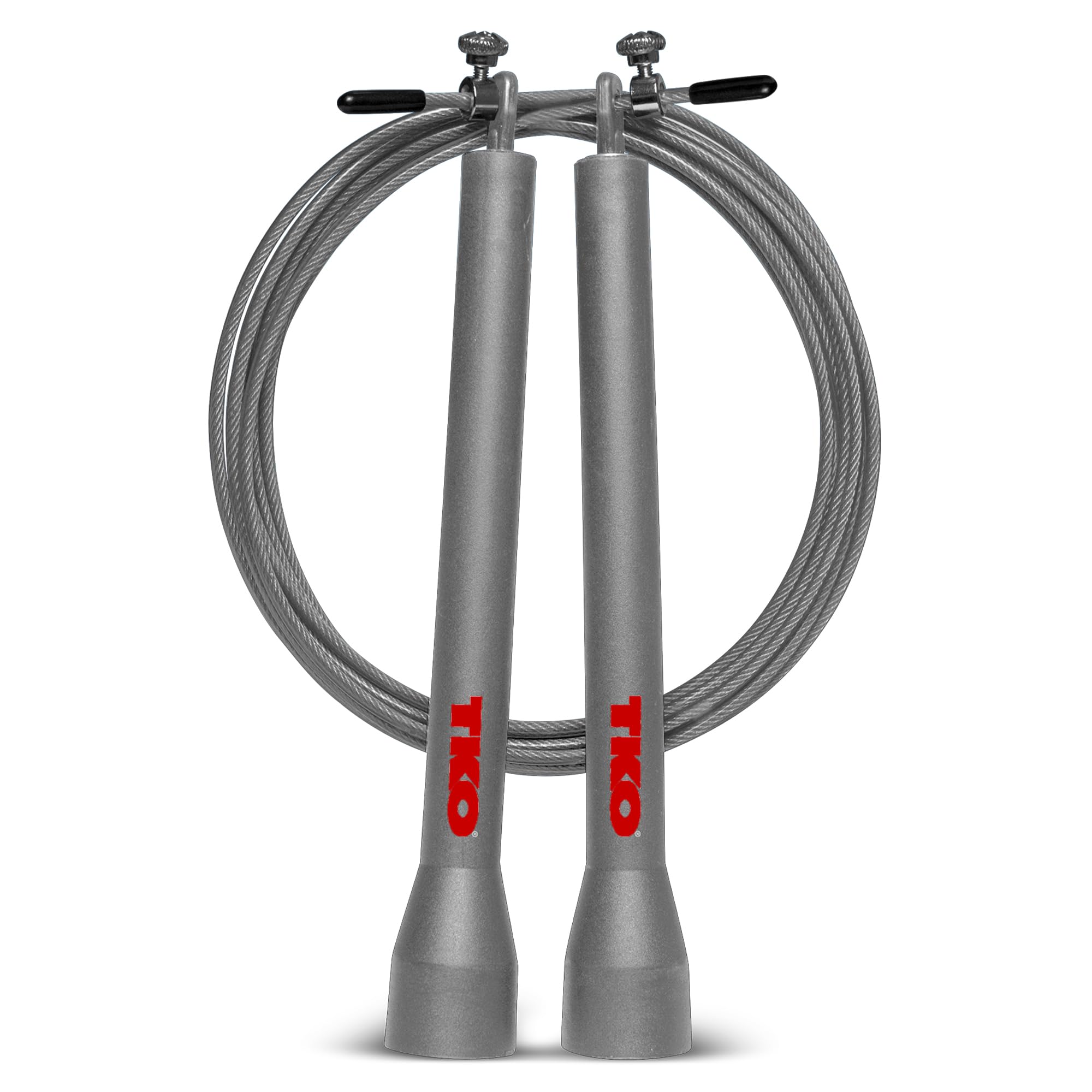 TKO Lightweight Speed Jumprope, Adjustable 9 Ft Jump Rope Length, Speed Jump Ropes for Fitness, Warm-Up, and Cardio