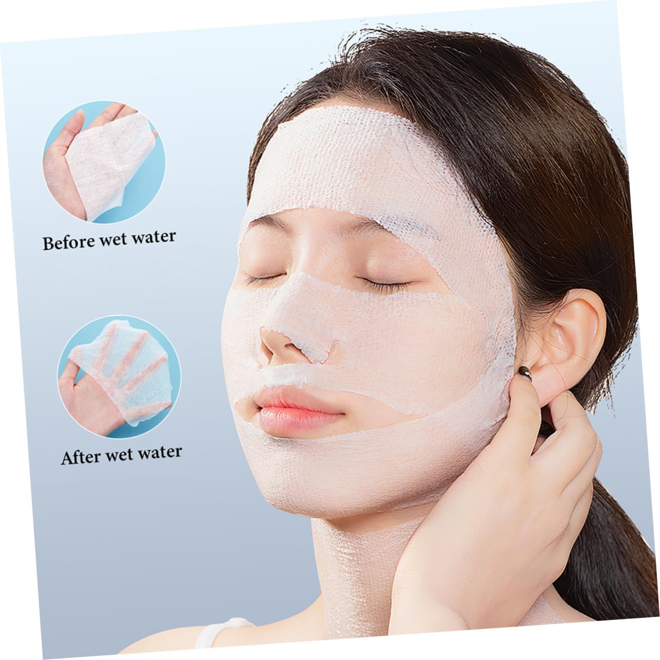NOLITOY 240pcs Multi-use Stretchable Cotton Makeup Remover Pads Face Cleansing Rounds for Women