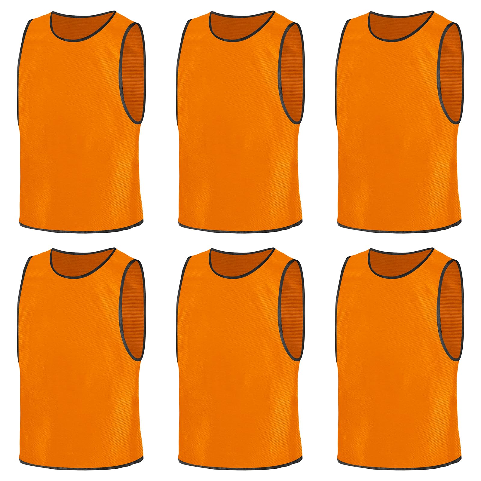 BSBUY 6Pcs Adulit Team Training Vest Breathable Mesh Scrimmage Sleeveless Training Pinnies Training Bibs Quick-Dry Multi-Sports Bibs Sports Practice Vests for Soccer Basketball Practice