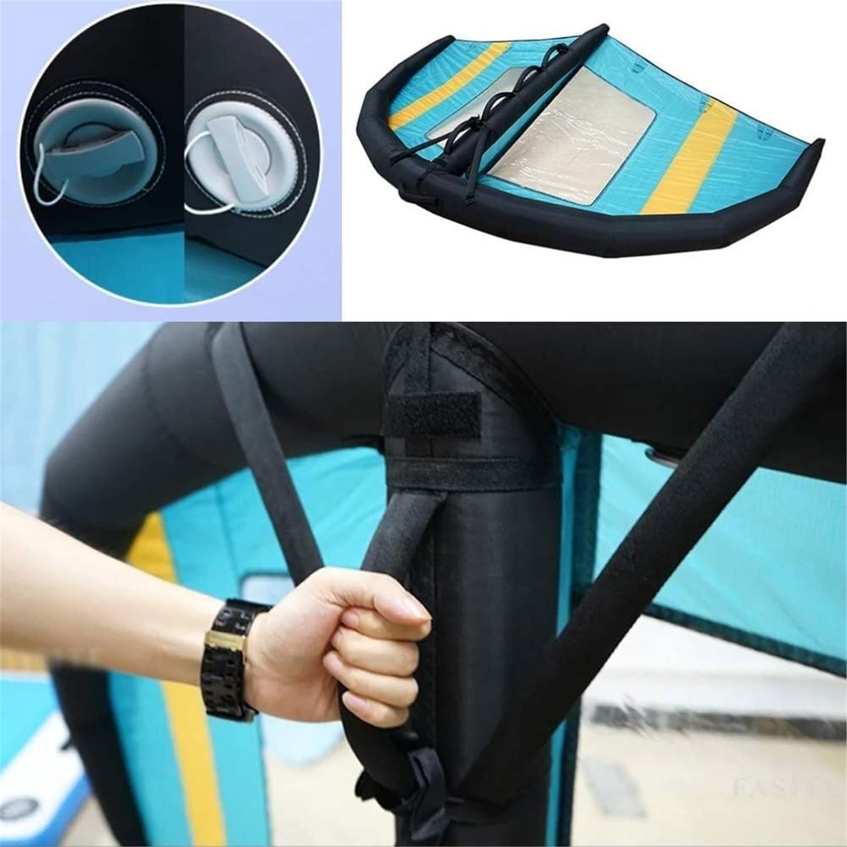 Ala Inflable De Windsurf, 4㎡, 5㎡, 6㎡ Wind Wingfoil Y Tabla De Hidroala, Vela De Surf PortáTil, Con Ventana, Para Deportes AcuáTicos, Kitesurf, Surf,C-5㎡