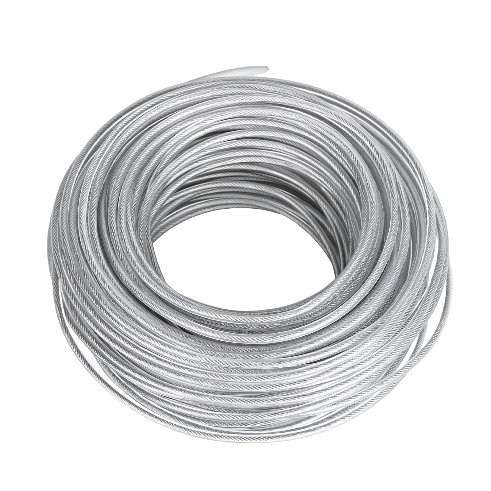 Hilo de corte de 3,0 mm x 40 m, alambre de acero para desbrozadora, hilo de acero para hierba alta, malas hierbas, césped y hilo denso para desbrozadora