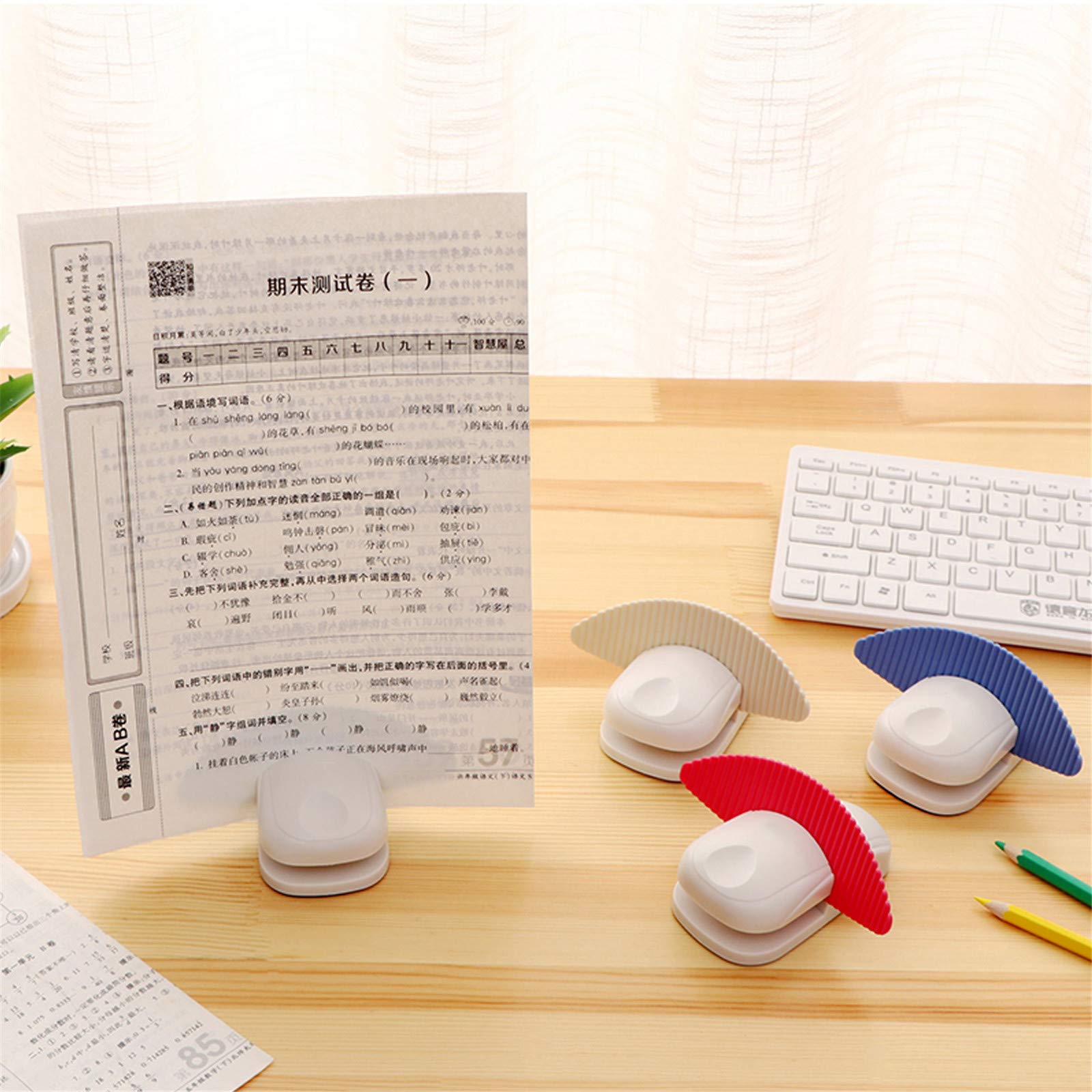 Soporte para Carpetas de Copia de Documentos en Papel de 4 Piezas, cuña de Soporte, para Escribir Documentos de Lectura, Libros, Papel, Cuadernos, archivadores y Carpetas