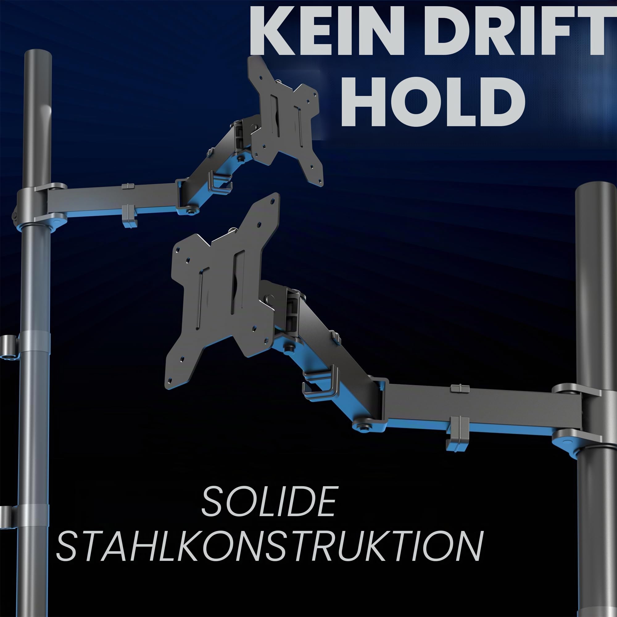 VIVO Stand-V011 Monitor-Schreibtischhalterung, 99,1 cm (39 Zoll) Stange, voll verstellbar, neigbar und schwenkbar, für Bildschirme von 33 bis 81,3 cm (13 bis 32 Zoll) mit VESA-Befestigung, Schwarz