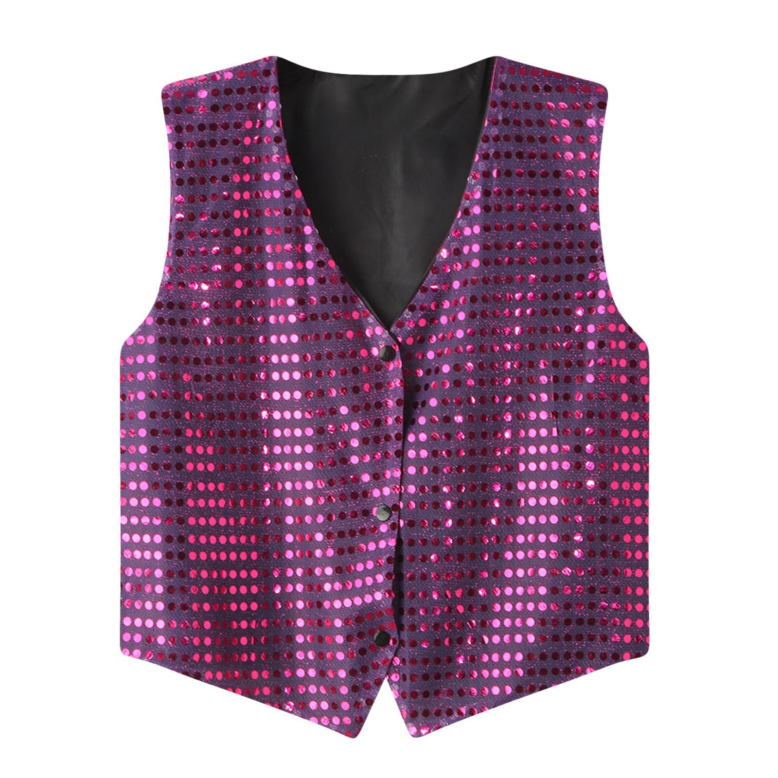 Men’s Glitter Sequin Suit Waistcoat, Festive Party Vest for Weddings & Celebrations
