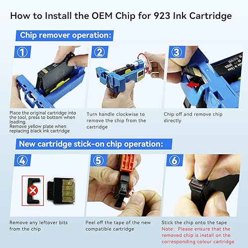 Miniatura 7 de TOKYOINK Paquete combinado de cartuchos de tinta 923 de repuesto para cartuchos de tinta HP 923e 923 923XL, funciona para impresora OfficeJet 8120