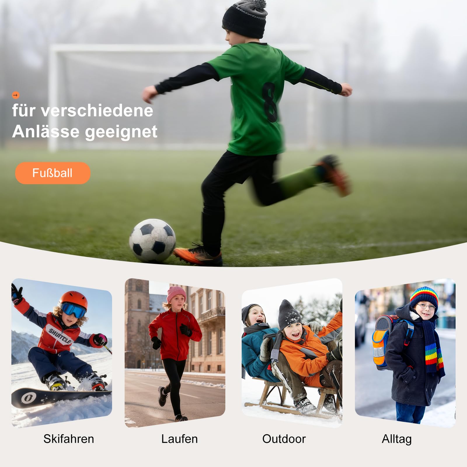 FALARY Kinder Thermounterwäsche Set Jungen & Mädchen, Skiunterwäsche Winter Funktionsunterwäsche, Thermo Unterwäsche Atmungsaktiv Thermohose Thermounterhemd Warm Weich