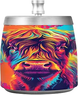 Pop Art Highland Cow Cigarette Butt Ash Tray, Cigarette Butt Disposal, Pretty Ashtray Women