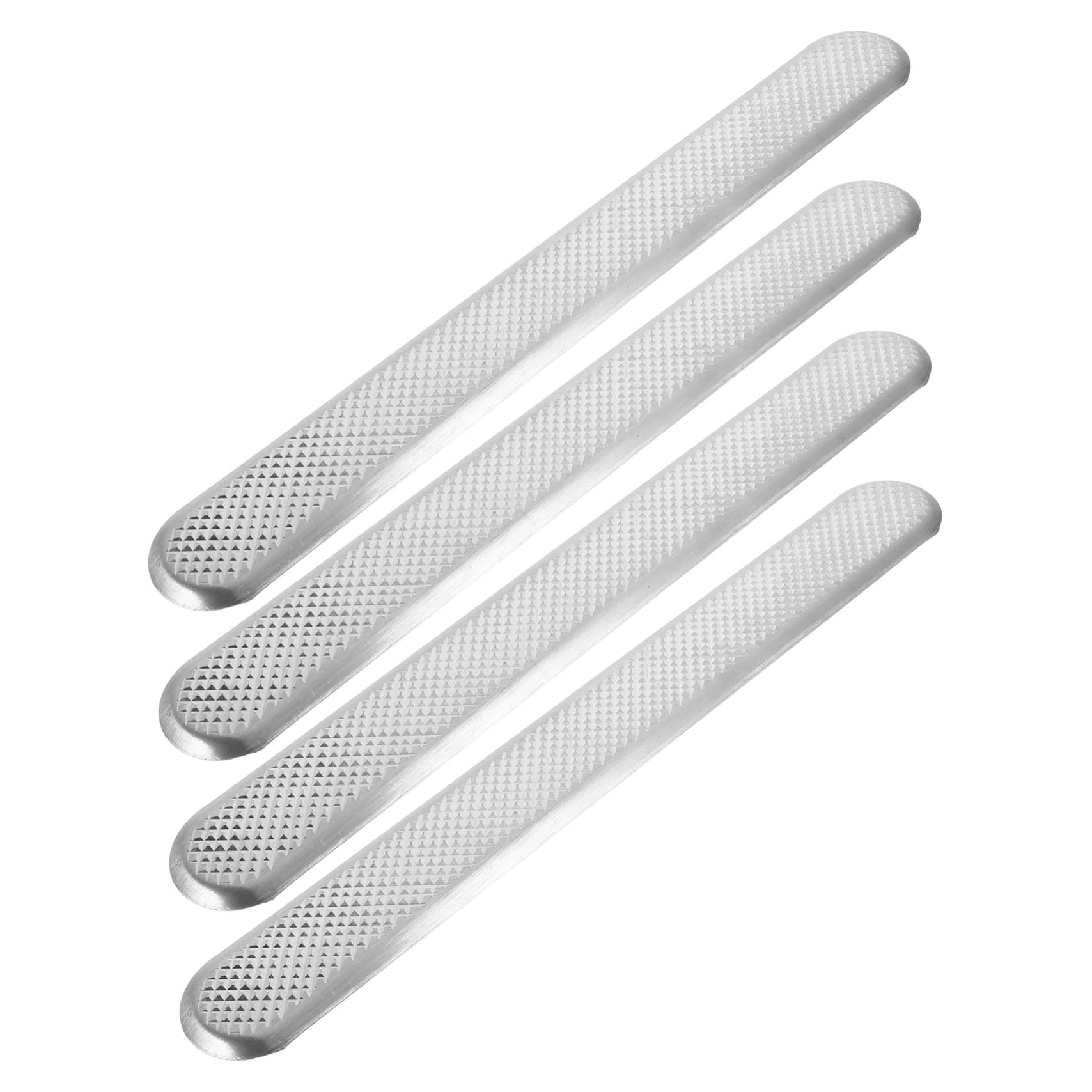 Unomor 4pcs Blind Road Patio Blind Boards Floor Stickers for Road Street Paving Tiles Blind Board Warning Pad Multi-Functional Blind Boards Outdoor Paver Tiles 304 Stainless Steel Silver