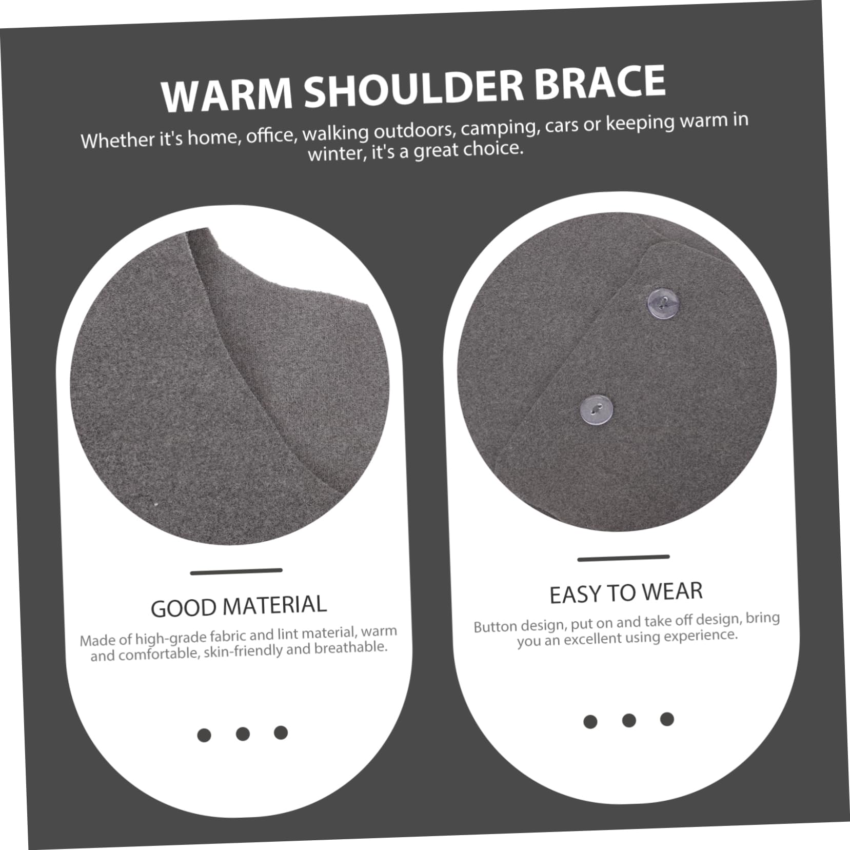 WOFASHPURET Warm Shoulder Vest Joint Protector Elderly Accessory Warm Shoulder Protector Shoulder Warmer Warm Shawl Elderly Protective Brace for Shoulder Middle Aged Winter Cloth Confinement