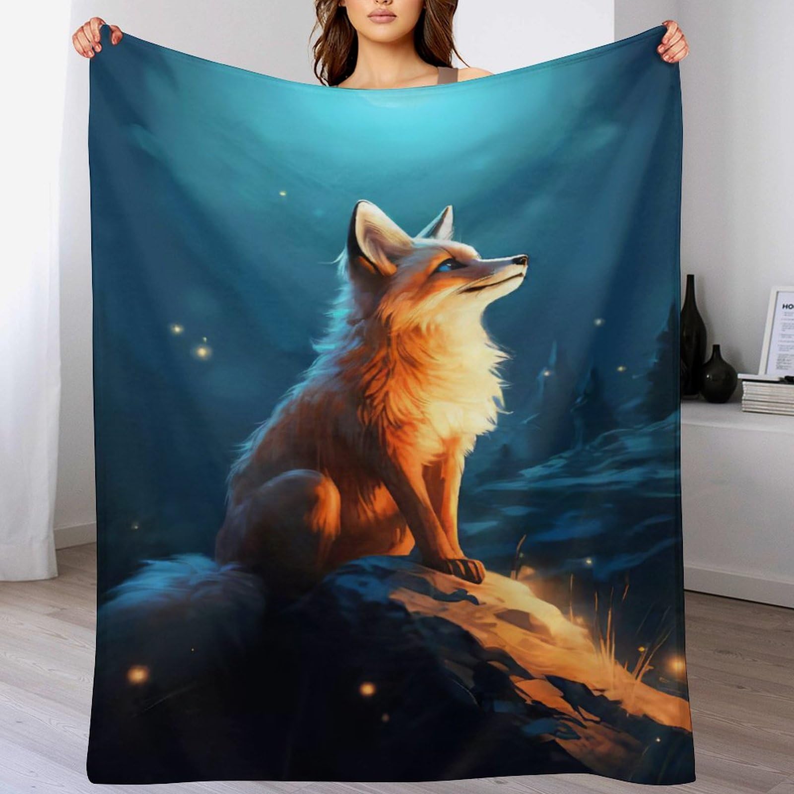 Plaid renard pour des soirées cocooning réussies sur le canapé-lit