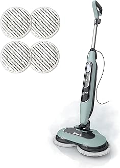 Shark Steam & Scrub Steam Mop, All-in-One Scrubbing and Sanitizing Hard Floor Cleaner, LED Headlights, 4 Dirt Grip Soft Scrub Pads Included, XL Water Tank, Swivel Steering, Hawaiian Grey, S8001