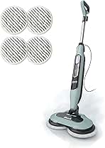 Shark Steam & Scrub Steam Mop, All-in-One Scrubbing and Sanitizing Hard Floor Cleaner, LED Headlights, 4 Dirt Grip Soft Scrub Pads Included, XL Water Tank, Swivel Steering, Hawaiian Grey, S8001