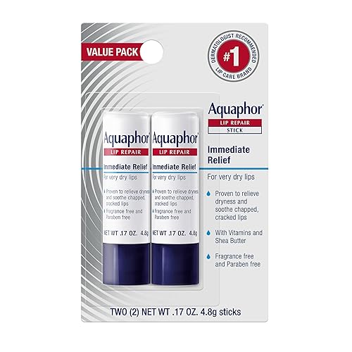 Aquaphor Lip Repair Stick, Moisturizing Lip Balm Pack, Relieves Dryness,