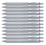 Pentel EnerGel Sterling Rollerball, 0.7 mm Tip, Silver Barrel, Black Ink (Pack of 12) – view 1
