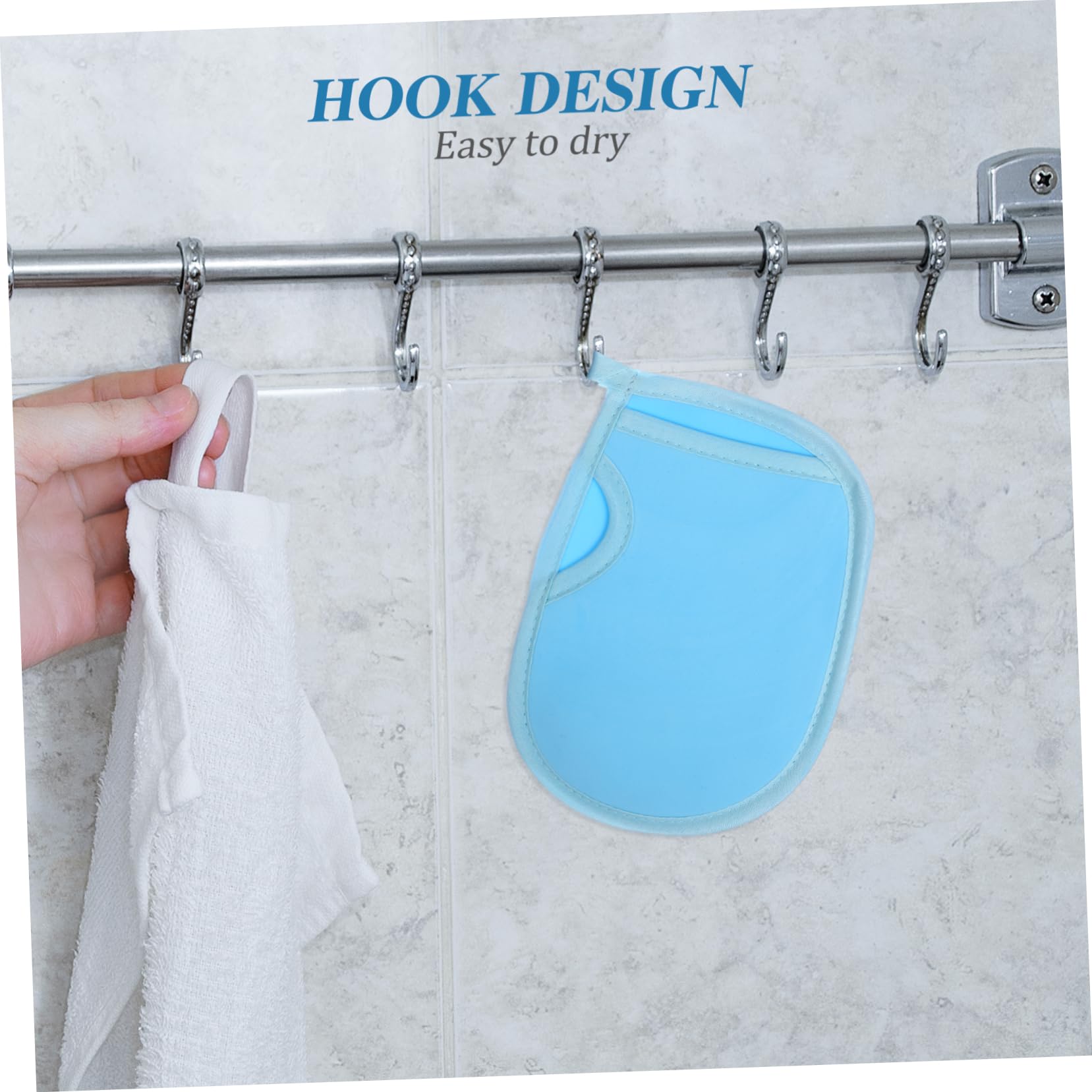 CALLARON 4Pcs Soft Exfoliating Bath Gloves Lightweight Shower Mitts for Rich Foaming Scrub for Travel Friendly Skin