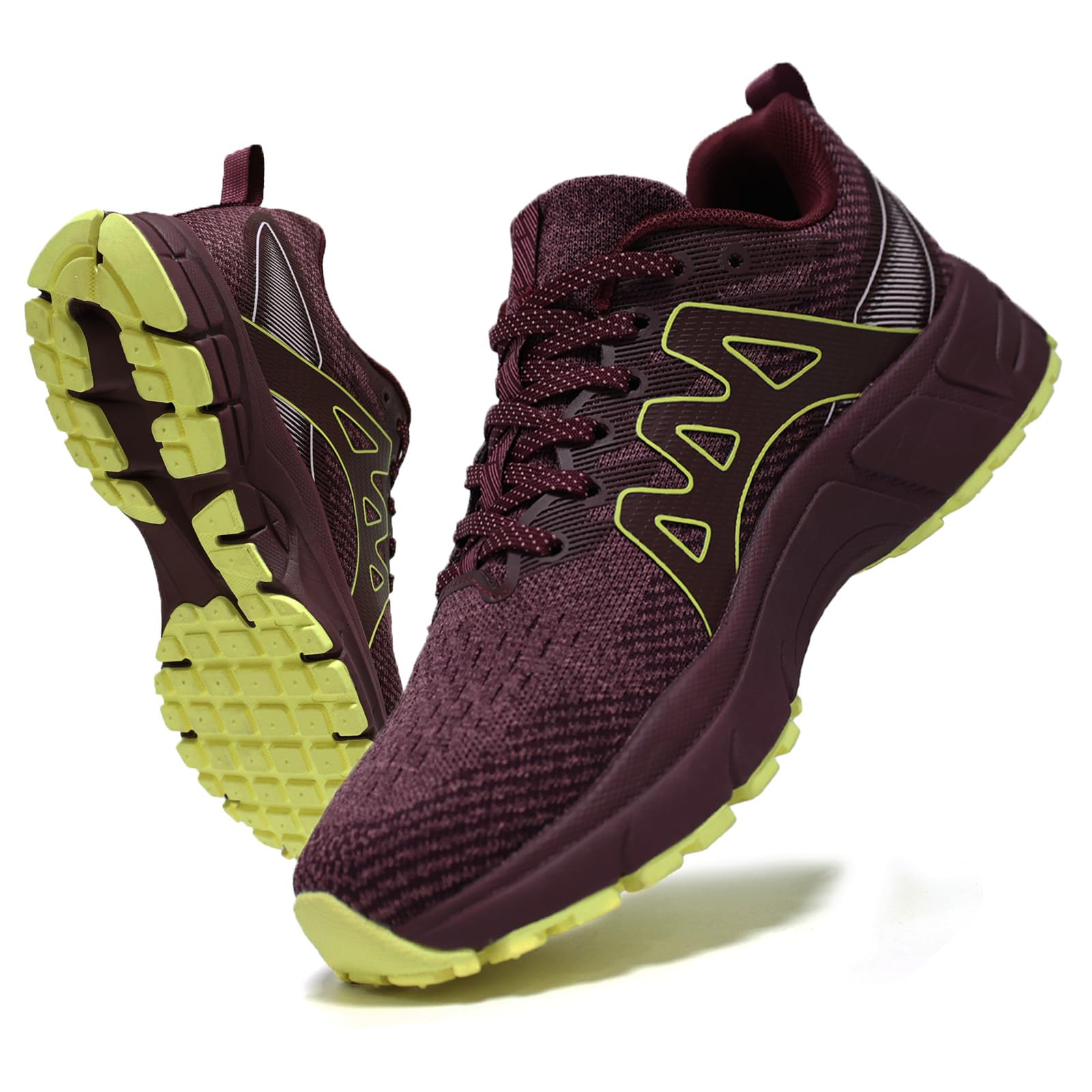 Sadmon Men's Fashion Sneakers Trail Running Shoes Non-Slip Shock Absorbing Outdoor Shoes for Hiking Athletic Training