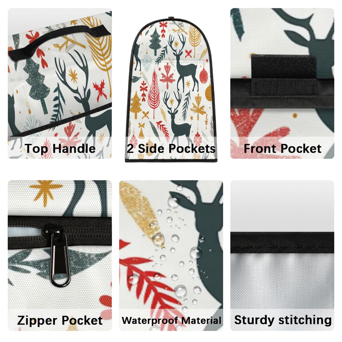 Mixer Cover Coffee Maker Cover Christmas Element Elk Stand Mixer Cover With Pockets Kitchen Aid Mixers Accessories