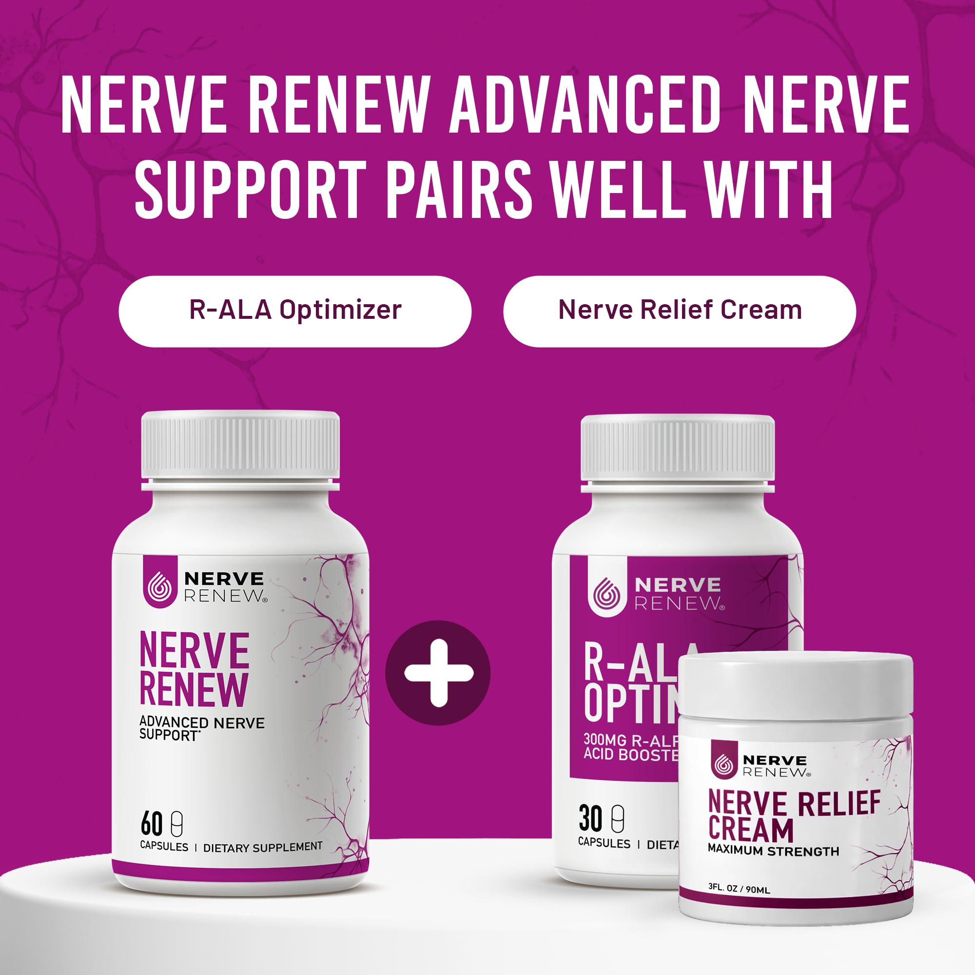 NERVE RENEW Advanced Nerve Support Supplement - 300mg Stabilized R-Alpha Lipoic Acid, Vitamin B Complex, Benfotiamine, Herbs for Fast-Acting Support - 60 ct — Amazon image 8