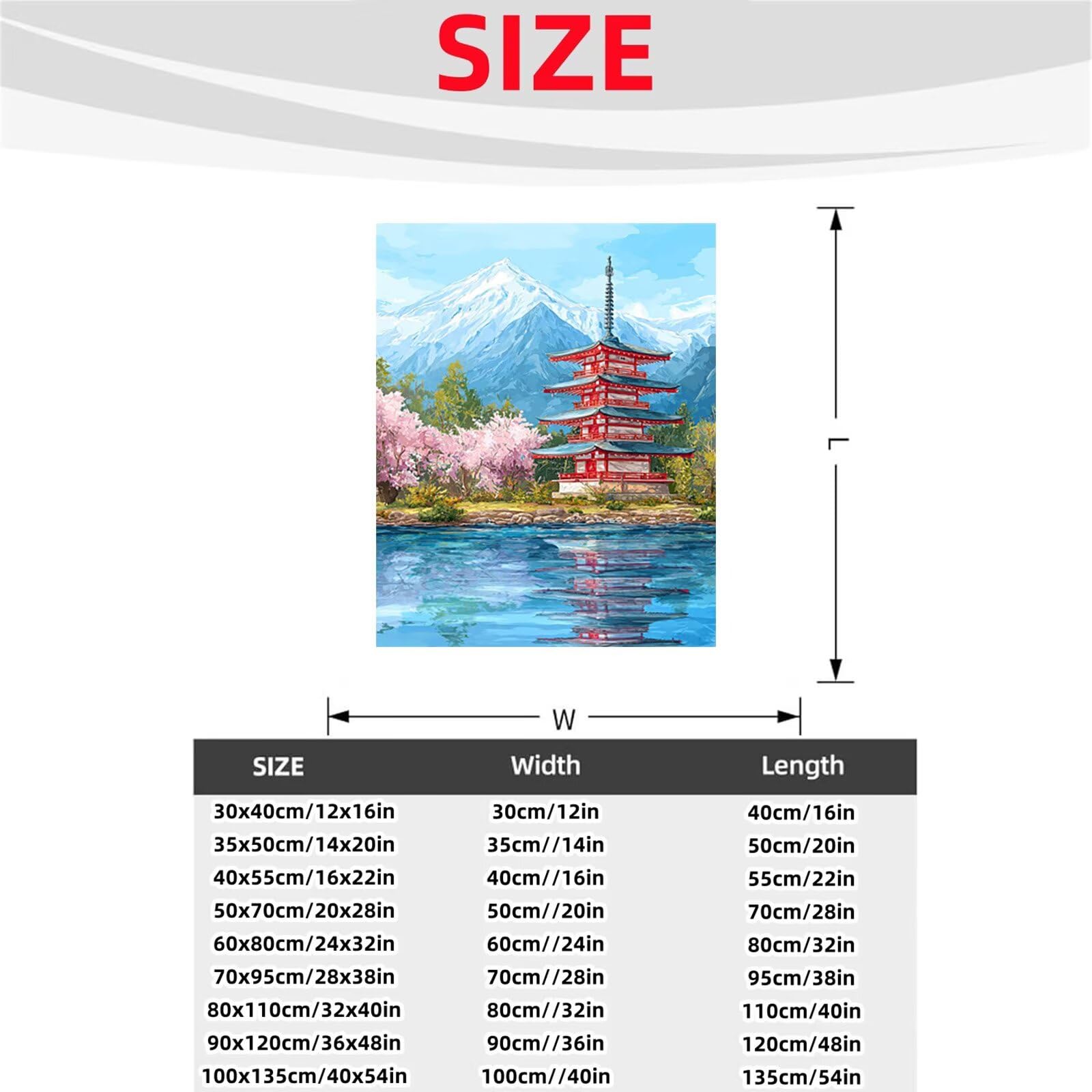 Malen Nach Zahlen Erwachsene Schneeberg DIY Set Erwachsene mit Leinwand zum Bemalen Landschaft 95 x 70CM 36 Farben Acrylfarben Set und Pinsel, Malen Nach Zahlen Kinder für Deko Wohnzimmer 2YH-2847