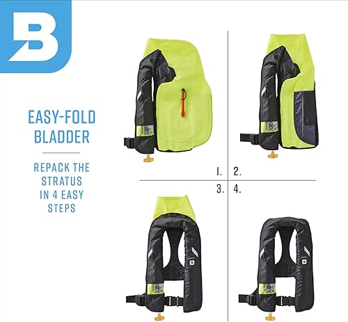 Miniatura 7 de BLUESTORM Stratus 35 Chaleco salvavidas inflable PFD para adultos  Guardacostas de Estados Unidos (USCG) aprobado por la Guardia Costera de los