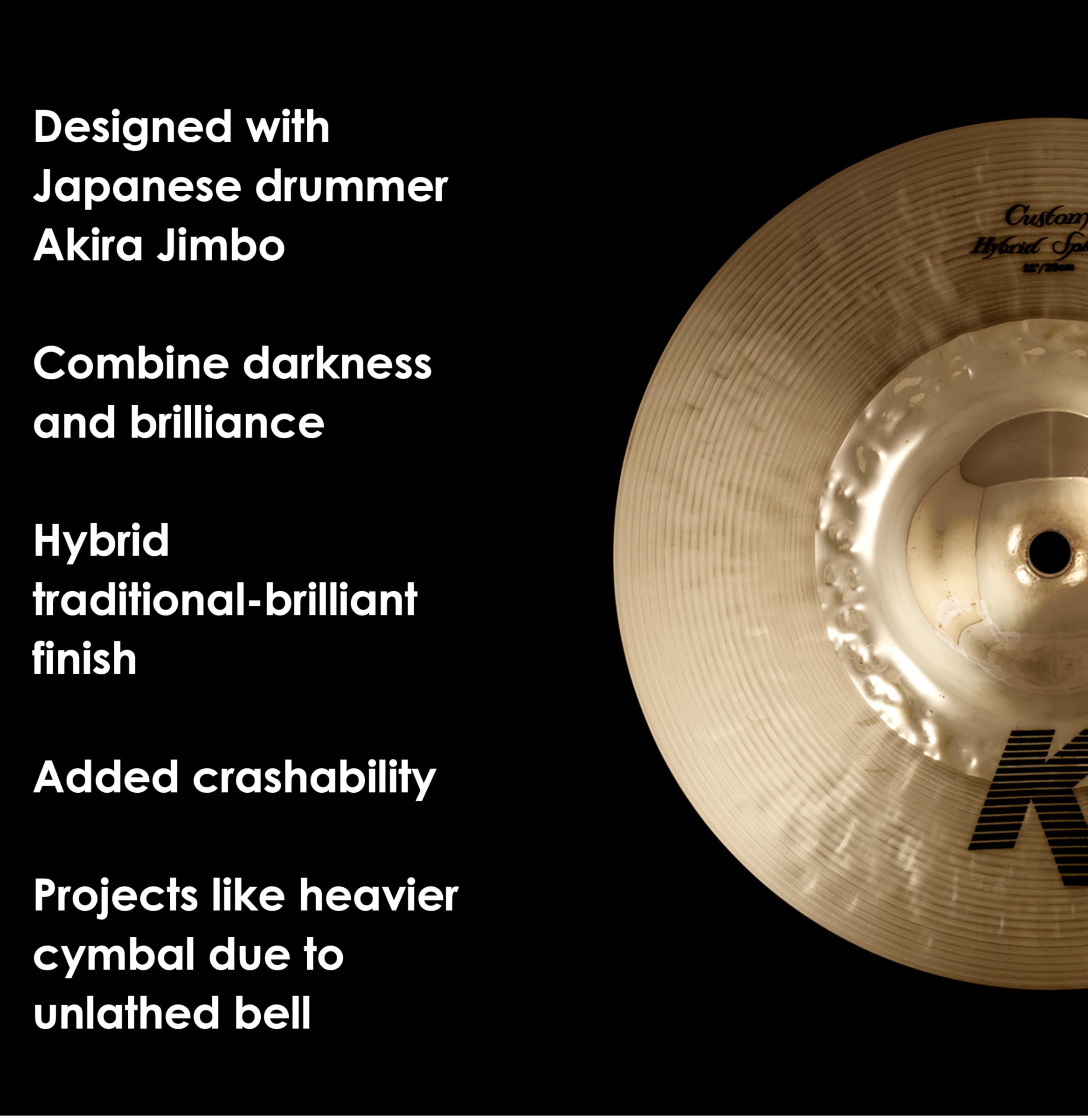 Zildjian K Custom Series - 11 Zoll Hybrid Splash Cymbal