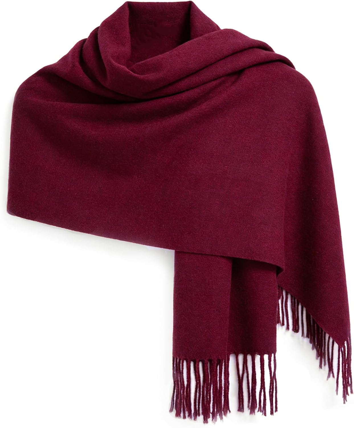 Large Scarf for Women Soft Plush Shawl Fringe Wrap