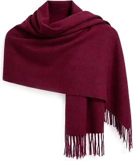Large Scarf Cashmere-Feel Shawl Women Fall Winter Soft Fringe Pashmina Wrap 70×27" for Wedding Evening Dresses