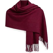 婚礼晚礼服大围巾羊绒毡披肩女式秋冬柔软流苏羊绒裹敷 70&times;27"