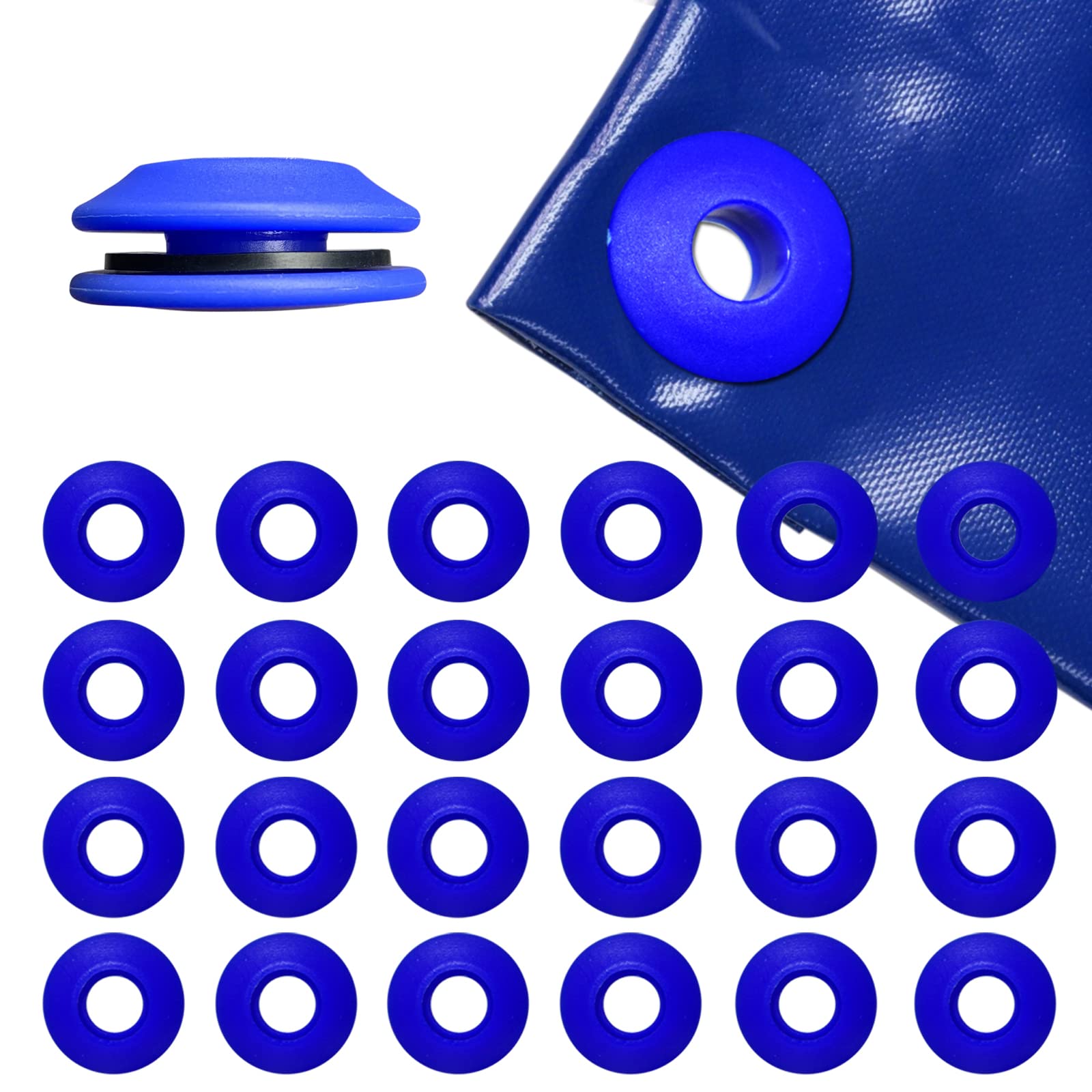 100 Occhielli Impermeabili Per Plastica 40x60 Mm Verdi - Per Etichette Spedizione