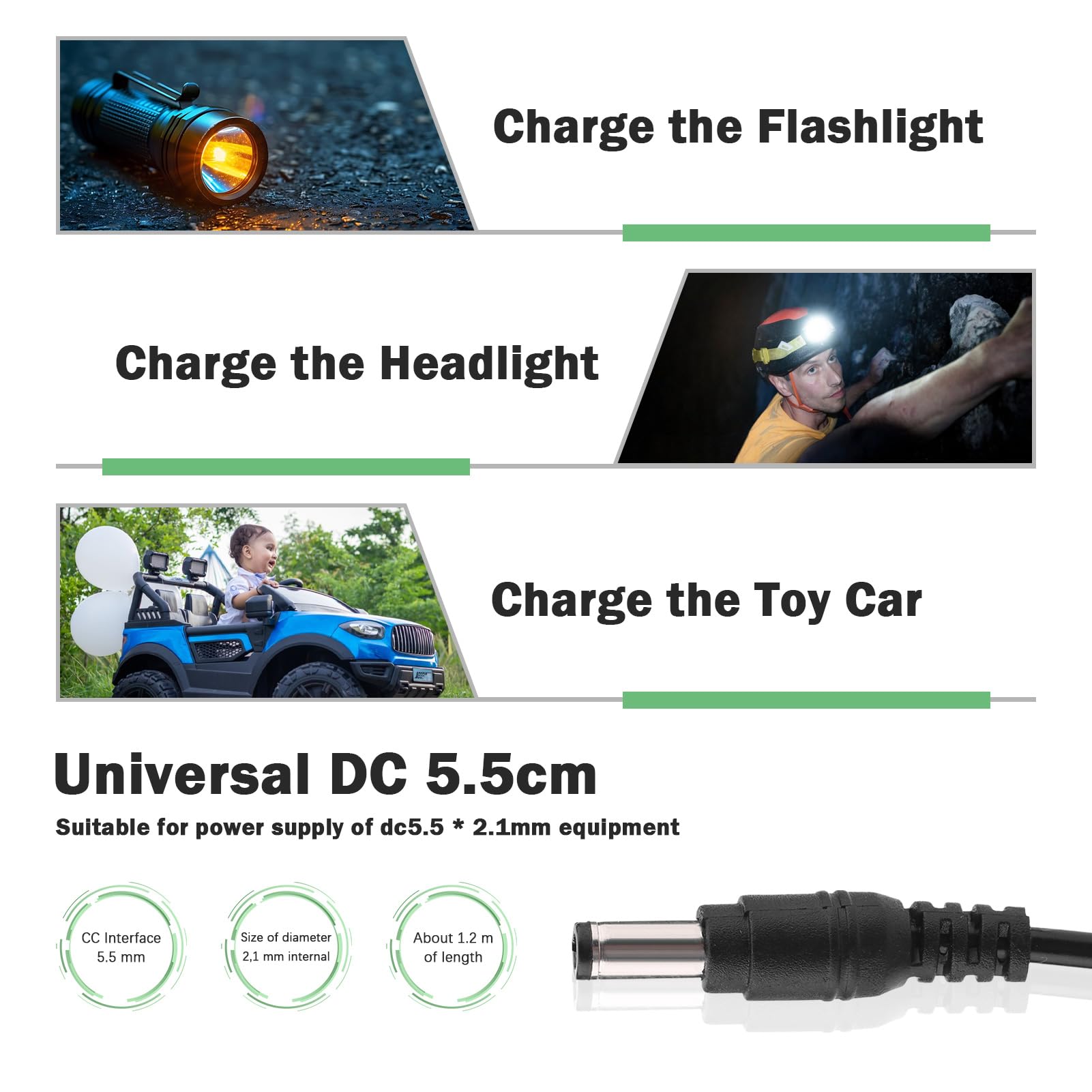 Caricabatteria 12.6V DC 3A Adattatore Di Alimentazione Li-on Al - Foto 8