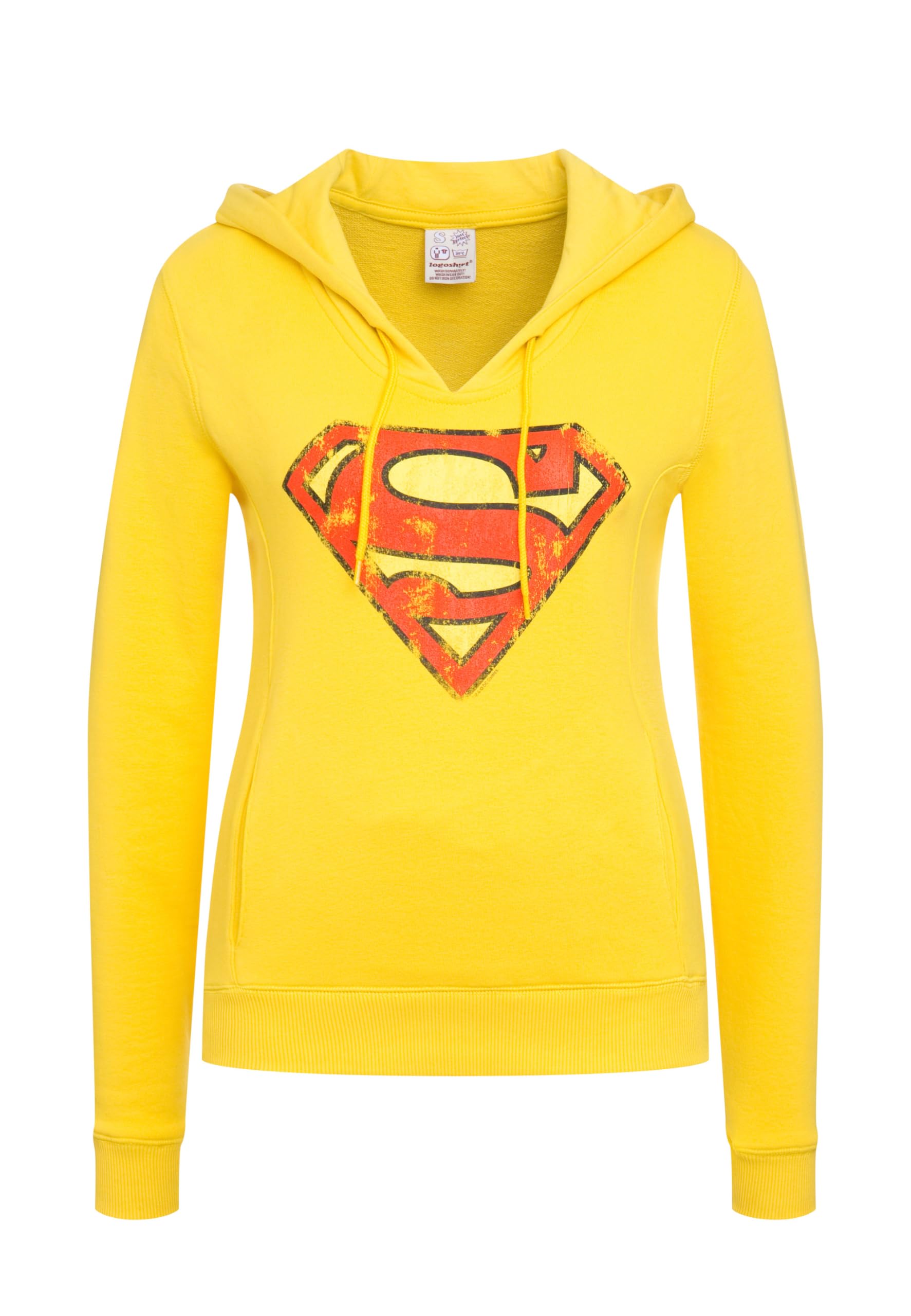 Logoshirt® DC Comics I Superman I Logo I Bluza z kapturem z nadrukiem I Damska i męska I Długi rękaw I Licencjonowany oryginalny wzór