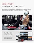Vantrue E1 Pro 4K Mini Dash Cam Front - STARVIS 2 Vision nocturne avec PlatePix™, HDR Caméra de voiture, intégrée 5.8G WiFi GPS, Contrôle de la voix, 24/7 Mode de stationnement tamponné, Support 1TB Max